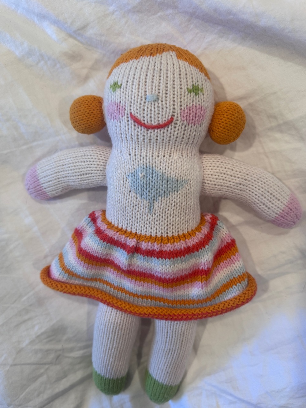 Blabla Pumpkin Girl Plush Doll 12 inch Knit Cutie EUC